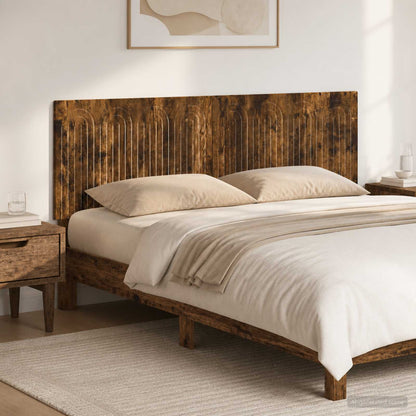 vidaXL Wall-Mounted Headboard ALKMAAR Smoked Oak Engineered Wood