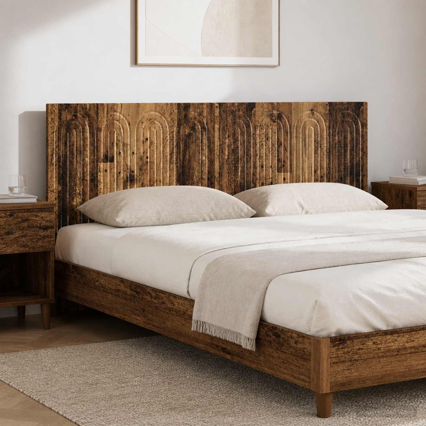 vidaXL Wall-Mounted Headboard ALKMAAR Old Wood Engineered Wood