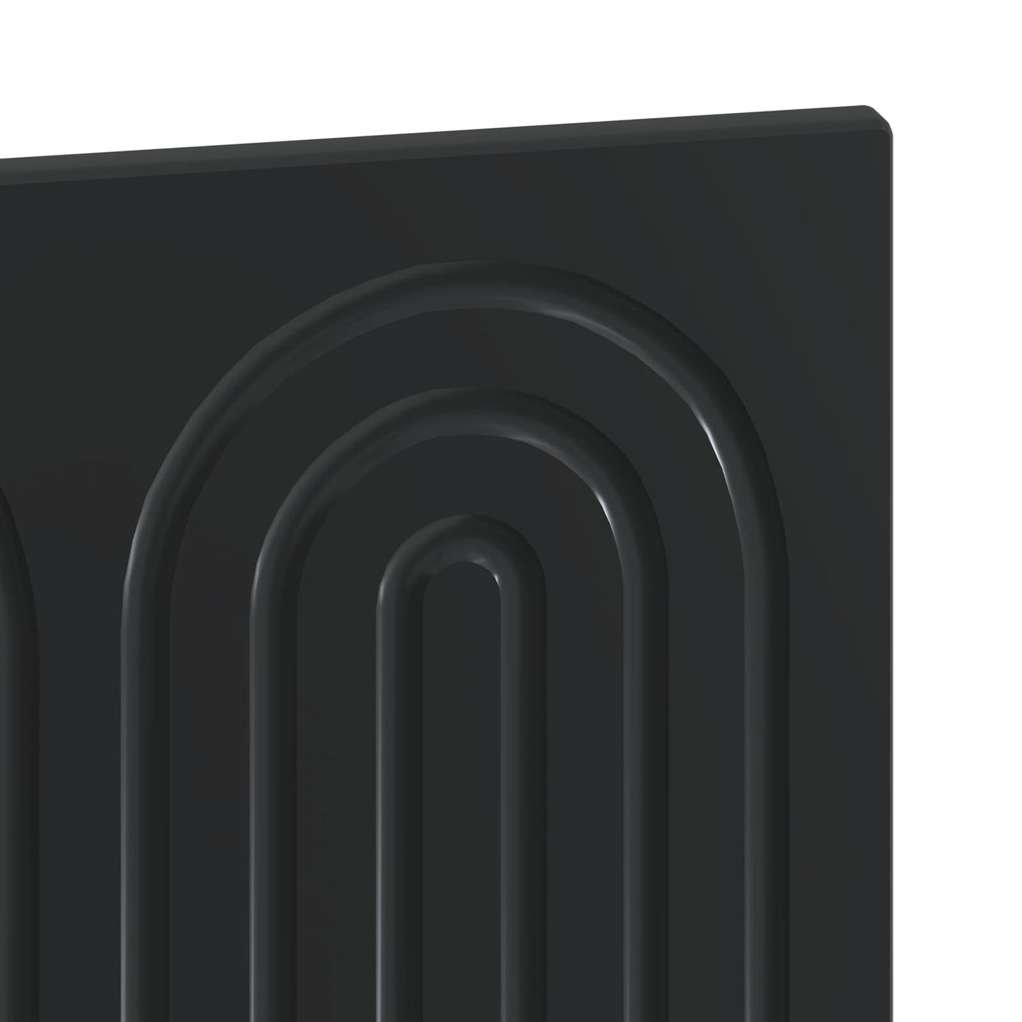 vidaXL Wall-Mounted Headboard ALKMAAR Black Engineered Wood
