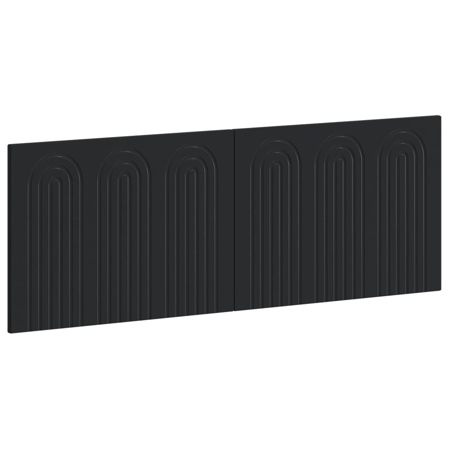 vidaXL Wall-Mounted Headboard ALKMAAR Black Engineered Wood