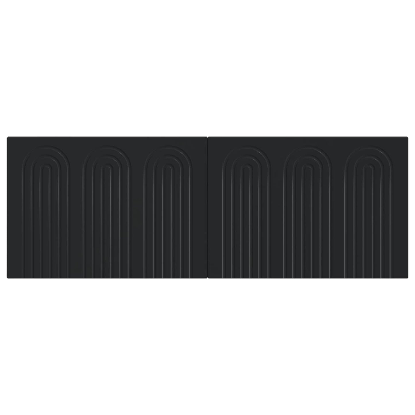 vidaXL Wall-Mounted Headboard ALKMAAR Black Engineered Wood