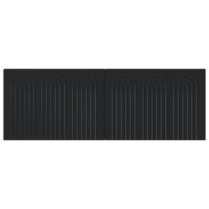 vidaXL Wall-Mounted Headboard ALKMAAR Black Engineered Wood