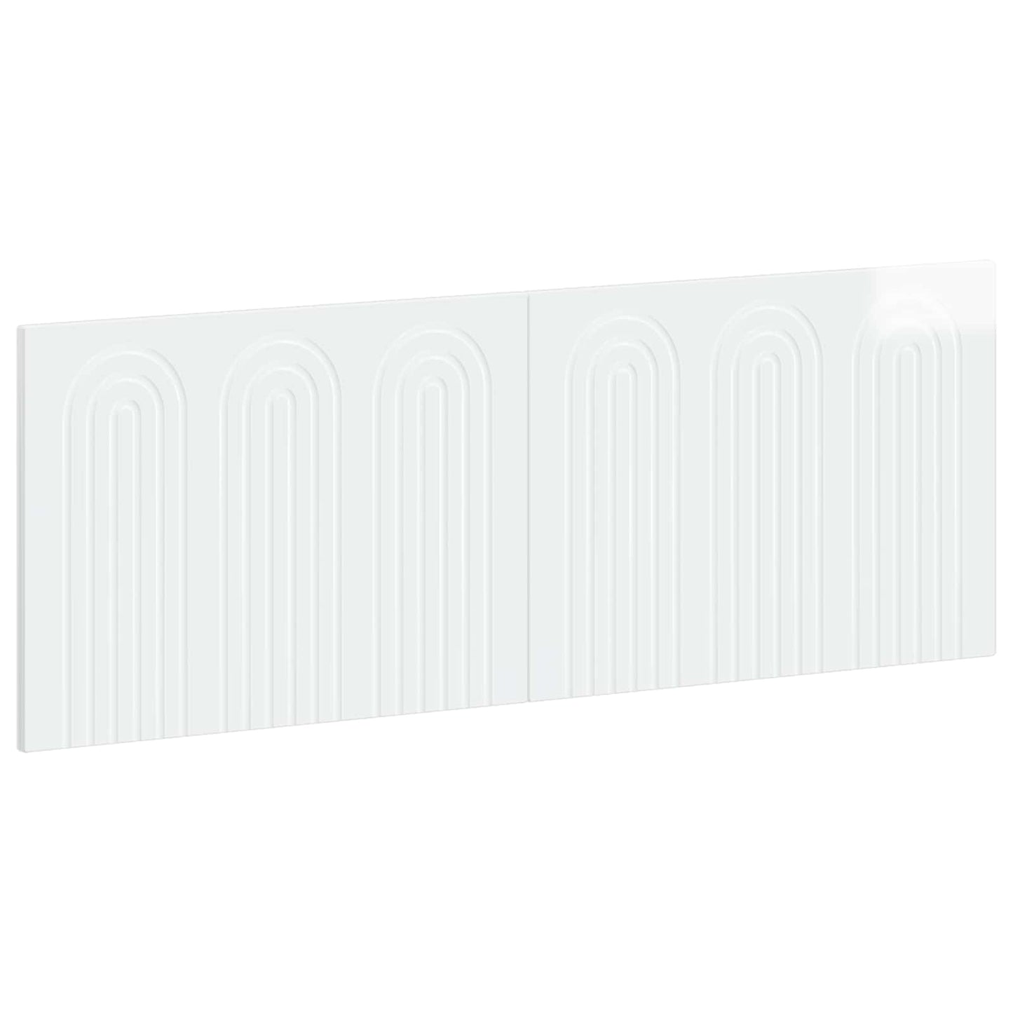vidaXL Wall-Mounted Headboard ALKMAAR High Gloss White Engineered Wood