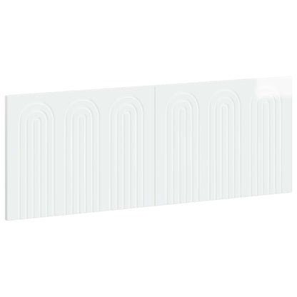 vidaXL Wall-Mounted Headboard ALKMAAR High Gloss White Engineered Wood