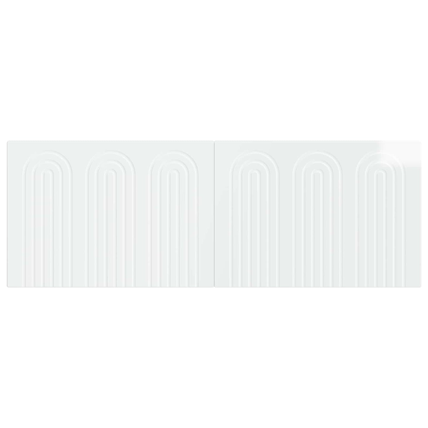 vidaXL Wall-Mounted Headboard ALKMAAR High Gloss White Engineered Wood