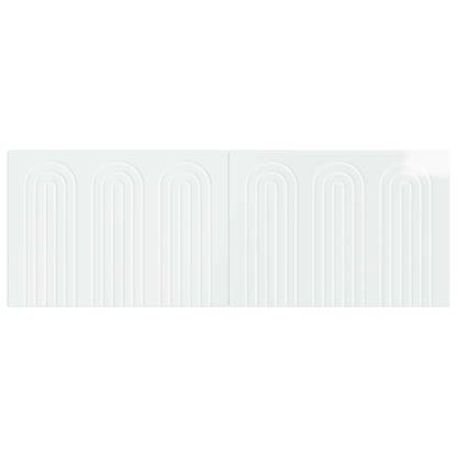vidaXL Wall-Mounted Headboard ALKMAAR High Gloss White Engineered Wood