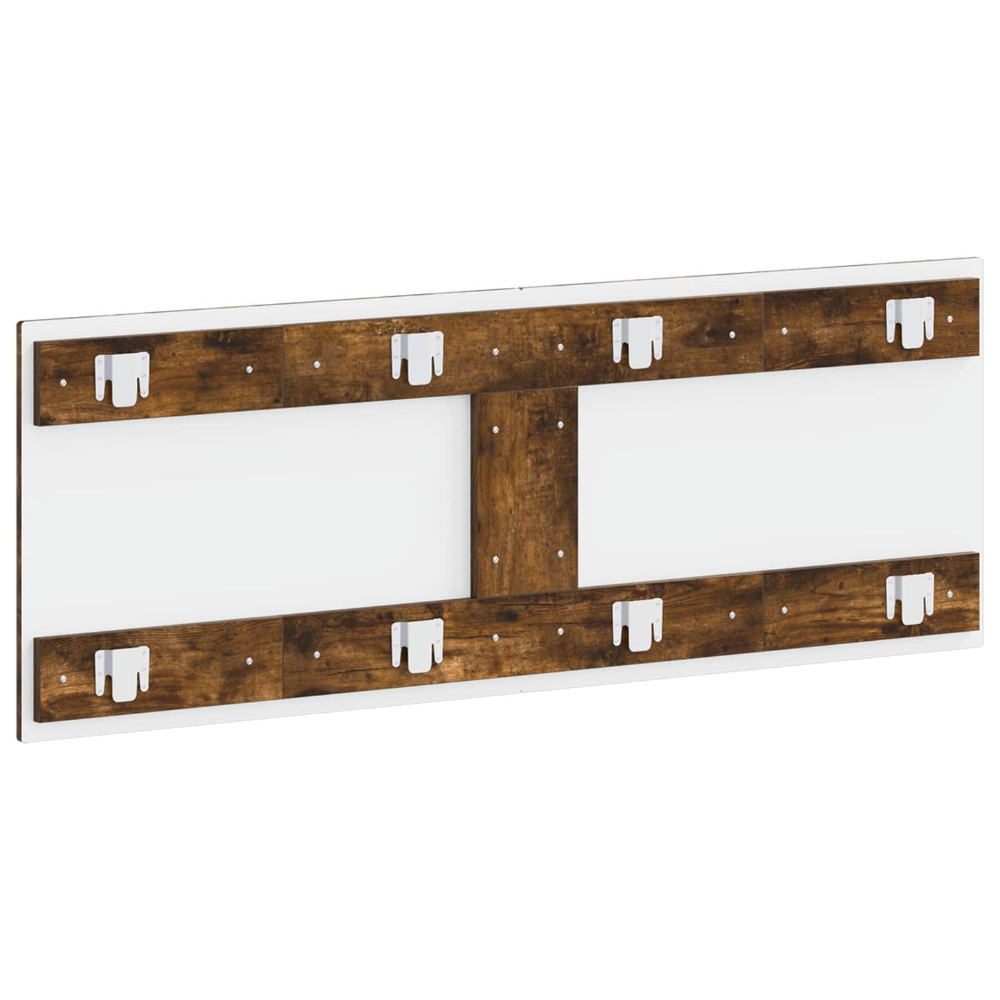 vidaXL Wall-Mounted Headboard ALKMAAR Smoked Oak Engineered Wood