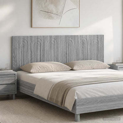 vidaXL Wall-Mounted Headboard ALKMAAR Grey Sonoma Engineered Wood