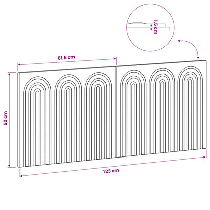 vidaXL Wall-Mounted Headboard ALKMAAR White Engineered Wood