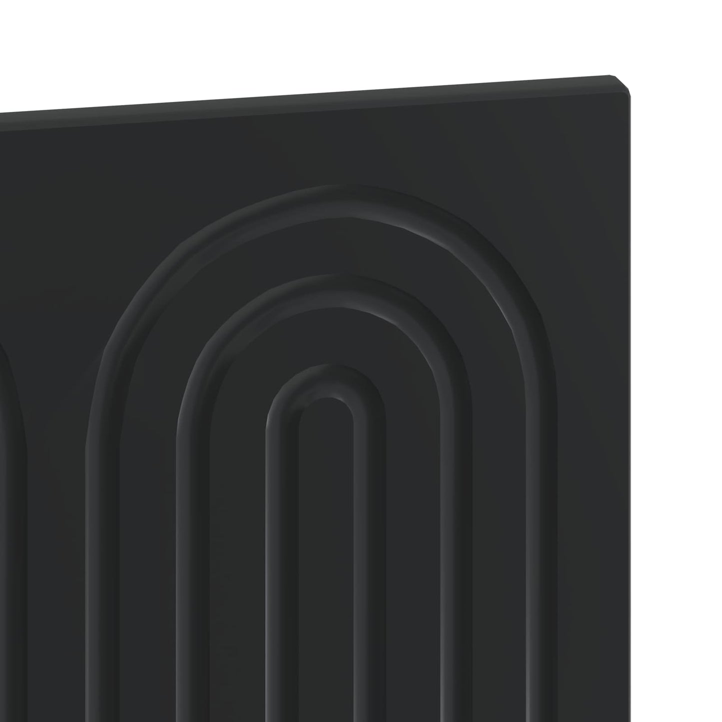 vidaXL Wall-Mounted Headboard ALKMAAR Black Engineered Wood