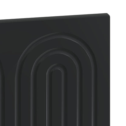 vidaXL Wall-Mounted Headboard ALKMAAR Black Engineered Wood