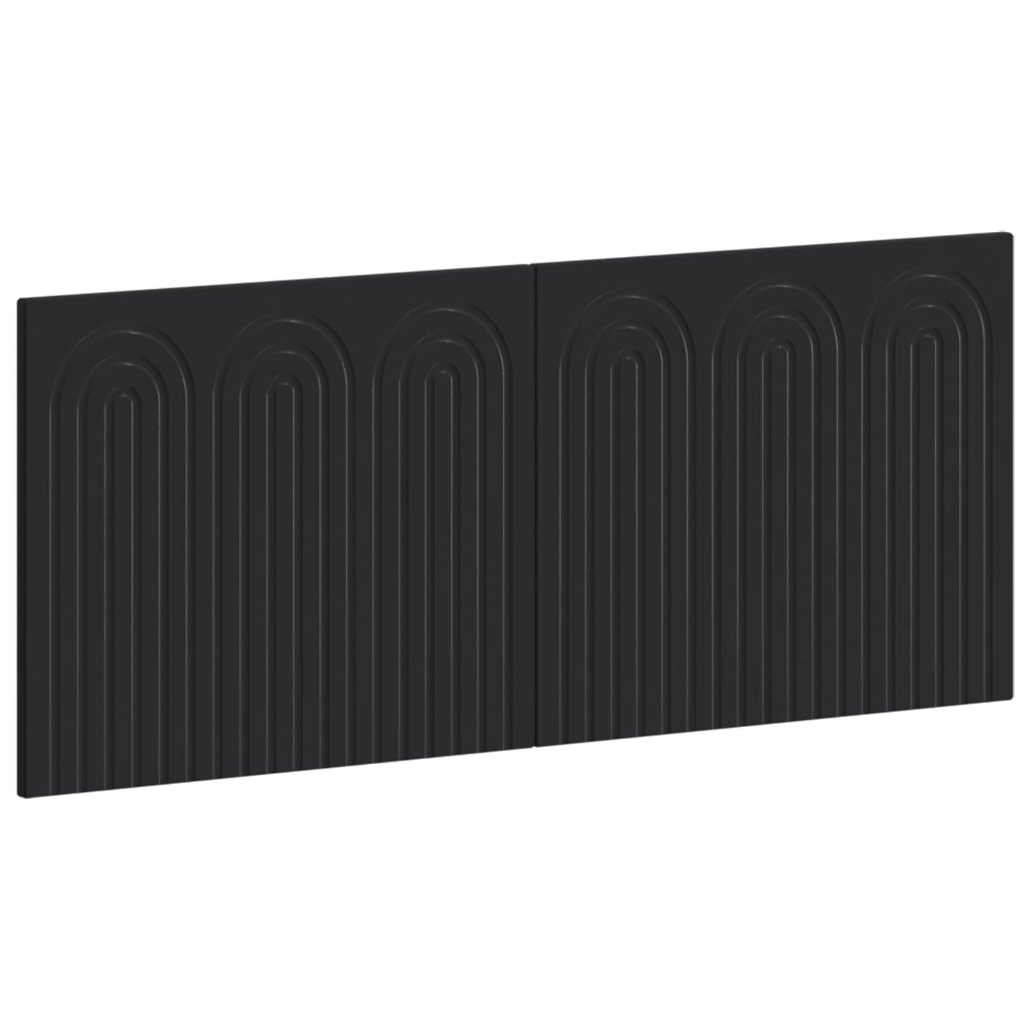 vidaXL Wall-Mounted Headboard ALKMAAR Black Engineered Wood