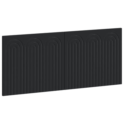 vidaXL Wall-Mounted Headboard ALKMAAR Black Engineered Wood