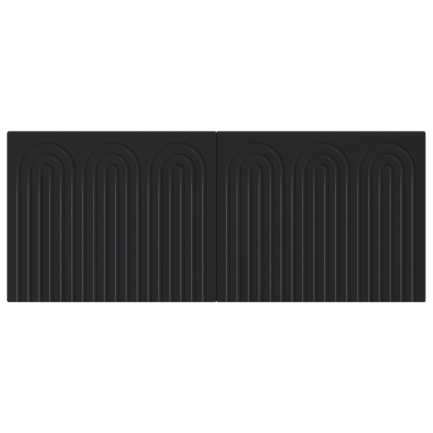 vidaXL Wall-Mounted Headboard ALKMAAR Black Engineered Wood