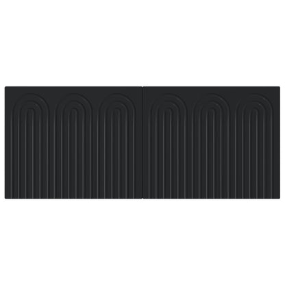 vidaXL Wall-Mounted Headboard ALKMAAR Black Engineered Wood