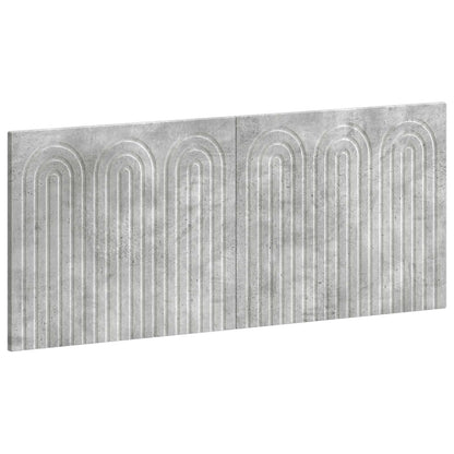 vidaXL Wall-Mounted Headboard ALKMAAR Concrete Grey Engineered Wood