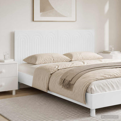 vidaXL Wall-Mounted Headboard ALKMAAR High Gloss White Engineered Wood