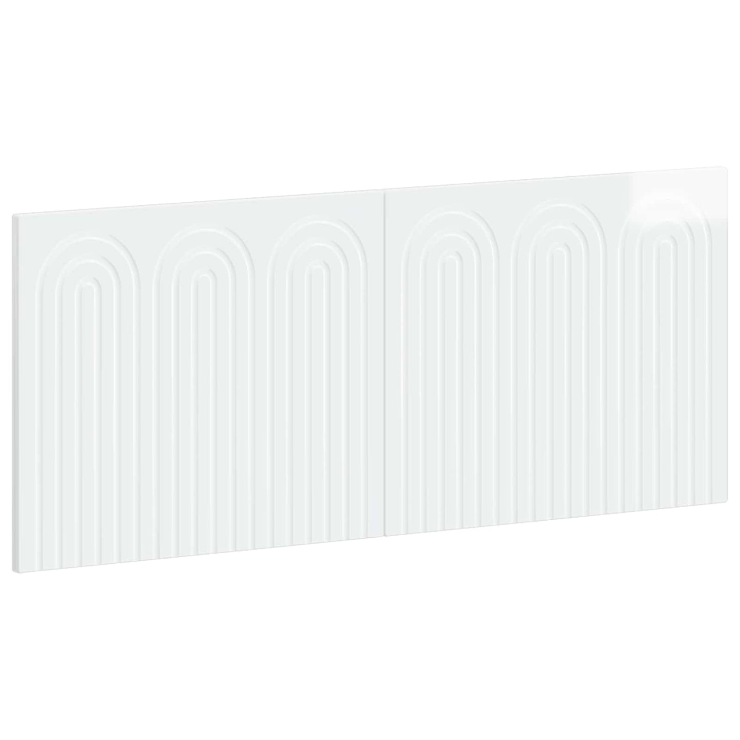 vidaXL Wall-Mounted Headboard ALKMAAR High Gloss White Engineered Wood