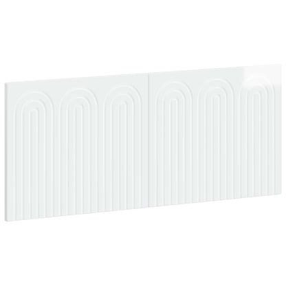 vidaXL Wall-Mounted Headboard ALKMAAR High Gloss White Engineered Wood