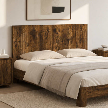vidaXL Wall-Mounted Headboard ALKMAAR Smoked Oak Engineered Wood