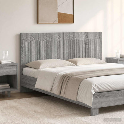 vidaXL Wall-Mounted Headboard ALKMAAR Grey Sonoma Engineered Wood