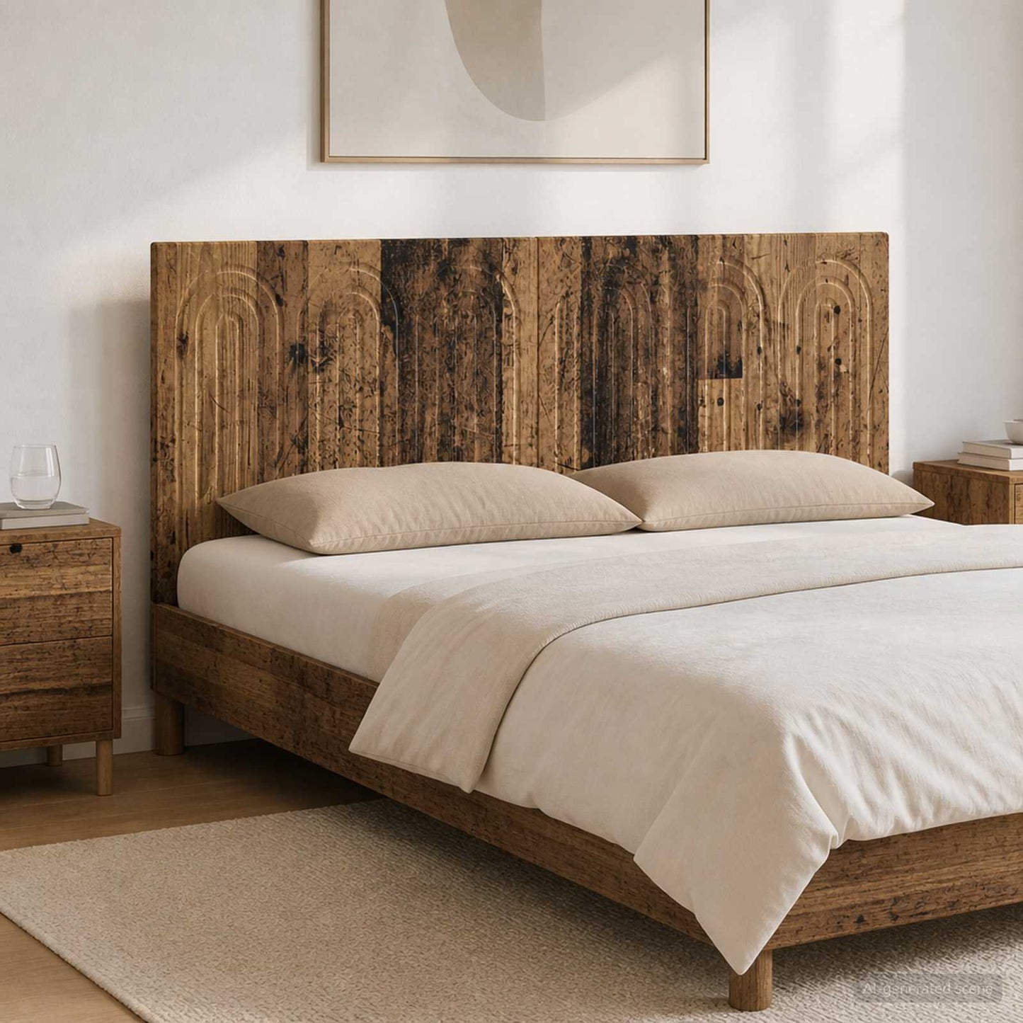vidaXL Wall-Mounted Headboard ALKMAAR Old Wood Engineered Wood