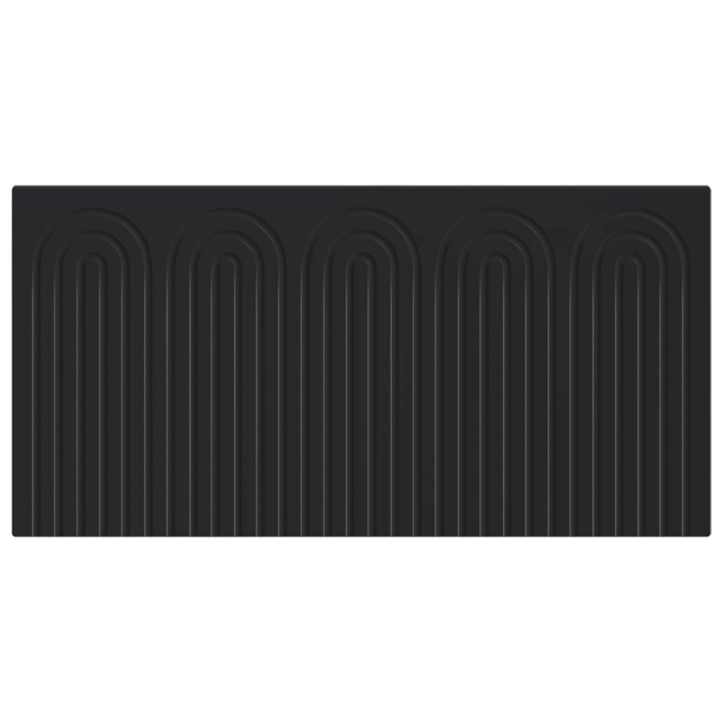 vidaXL Wall-Mounted Headboard ALKMAAR Black Engineered Wood