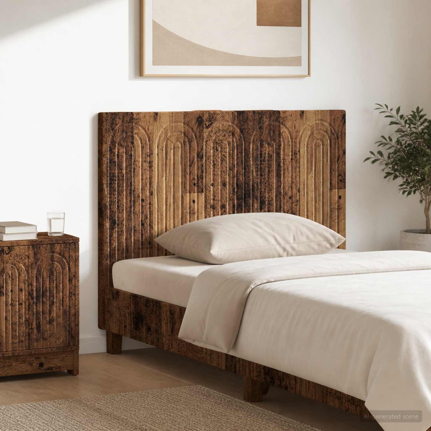 vidaXL Wall-Mounted Headboard ALKMAAR Old Wood Engineered Wood