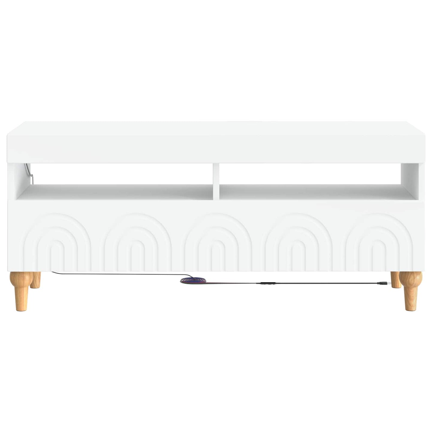 vidaXL LED TV Cabinet White Engineered Wood