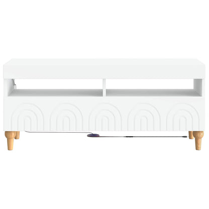 vidaXL LED TV Cabinet White Engineered Wood