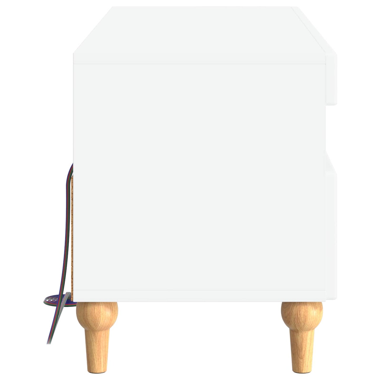 vidaXL LED TV Cabinet White Engineered Wood