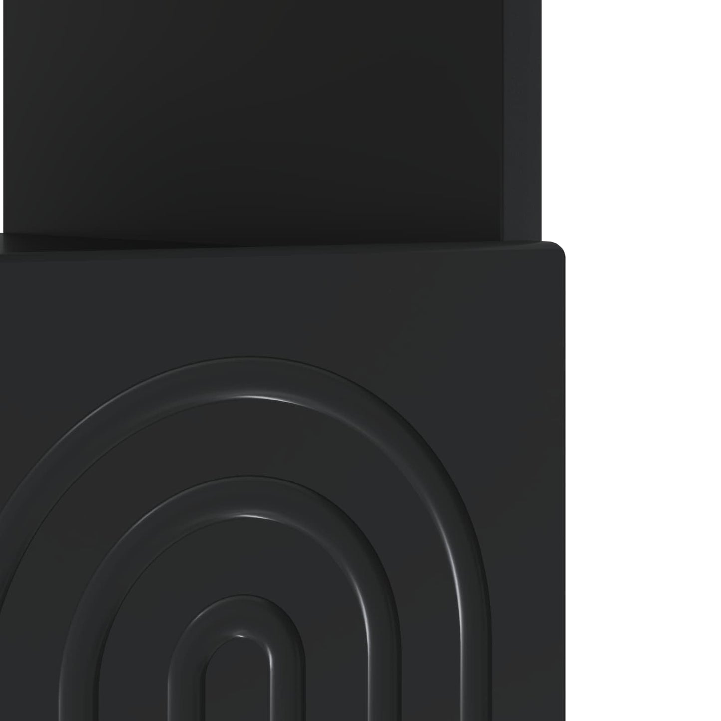 vidaXL LED TV Cabinet Black Engineered Wood
