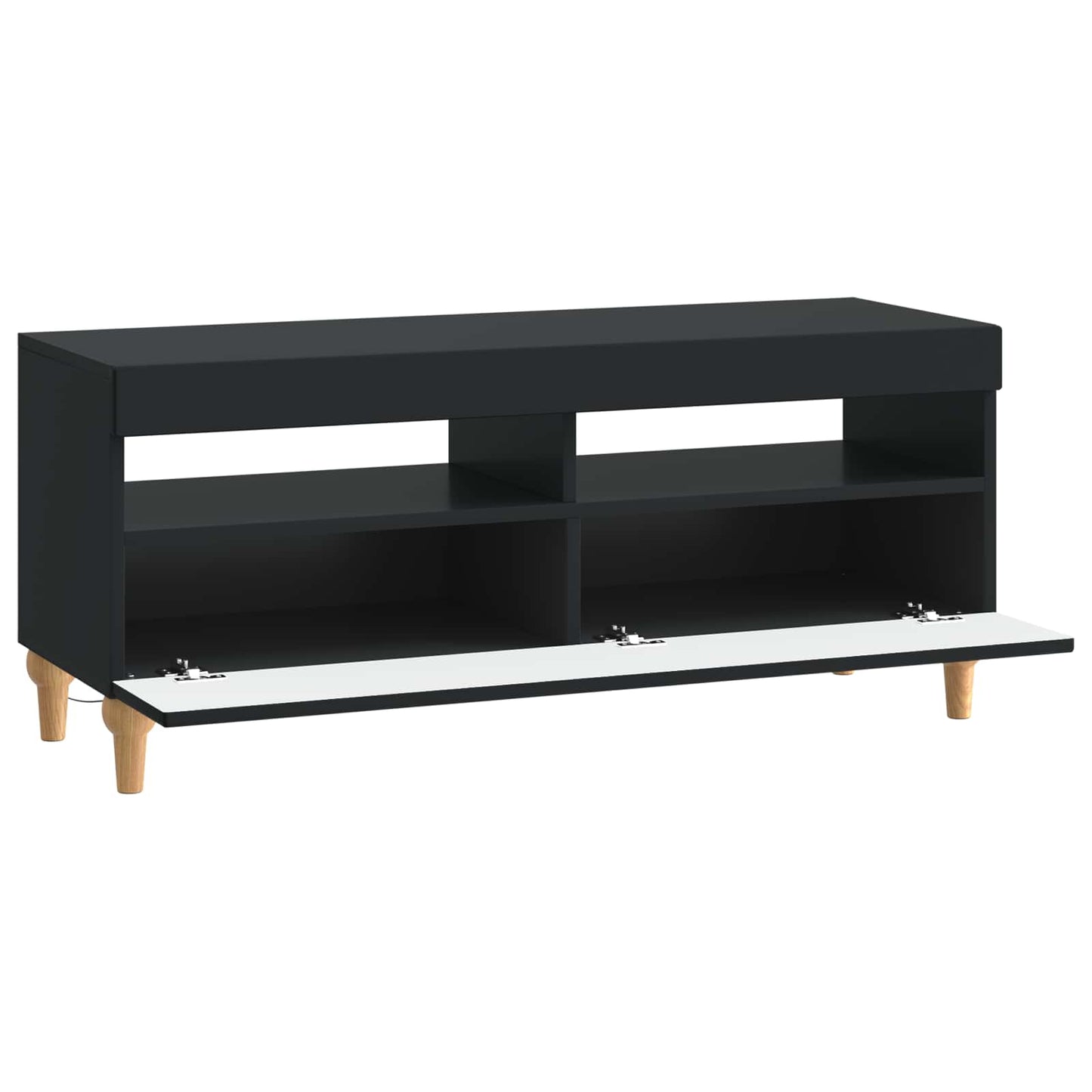 vidaXL LED TV Cabinet Black Engineered Wood