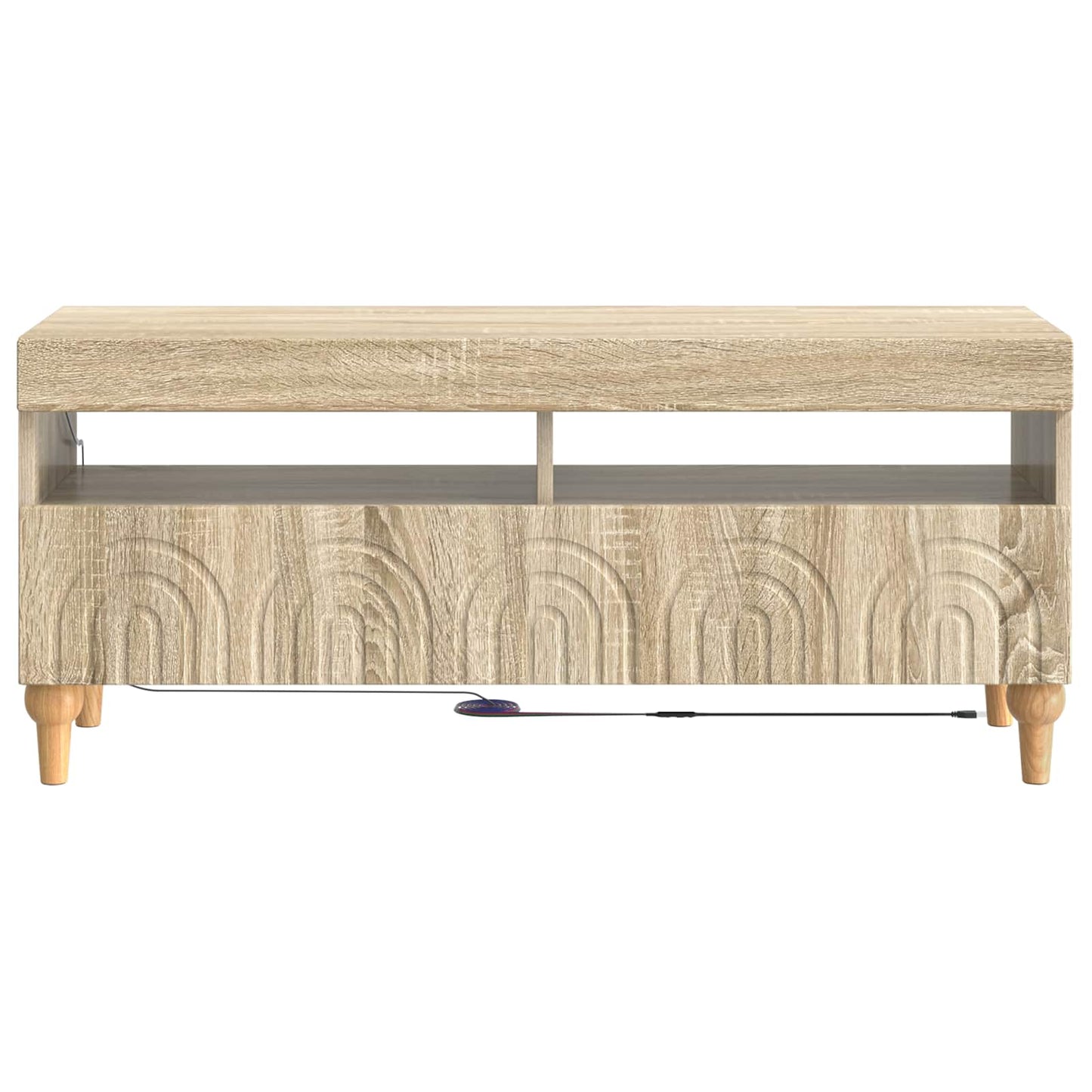 vidaXL LED TV Cabinet Sonoma Oak Engineered Wood