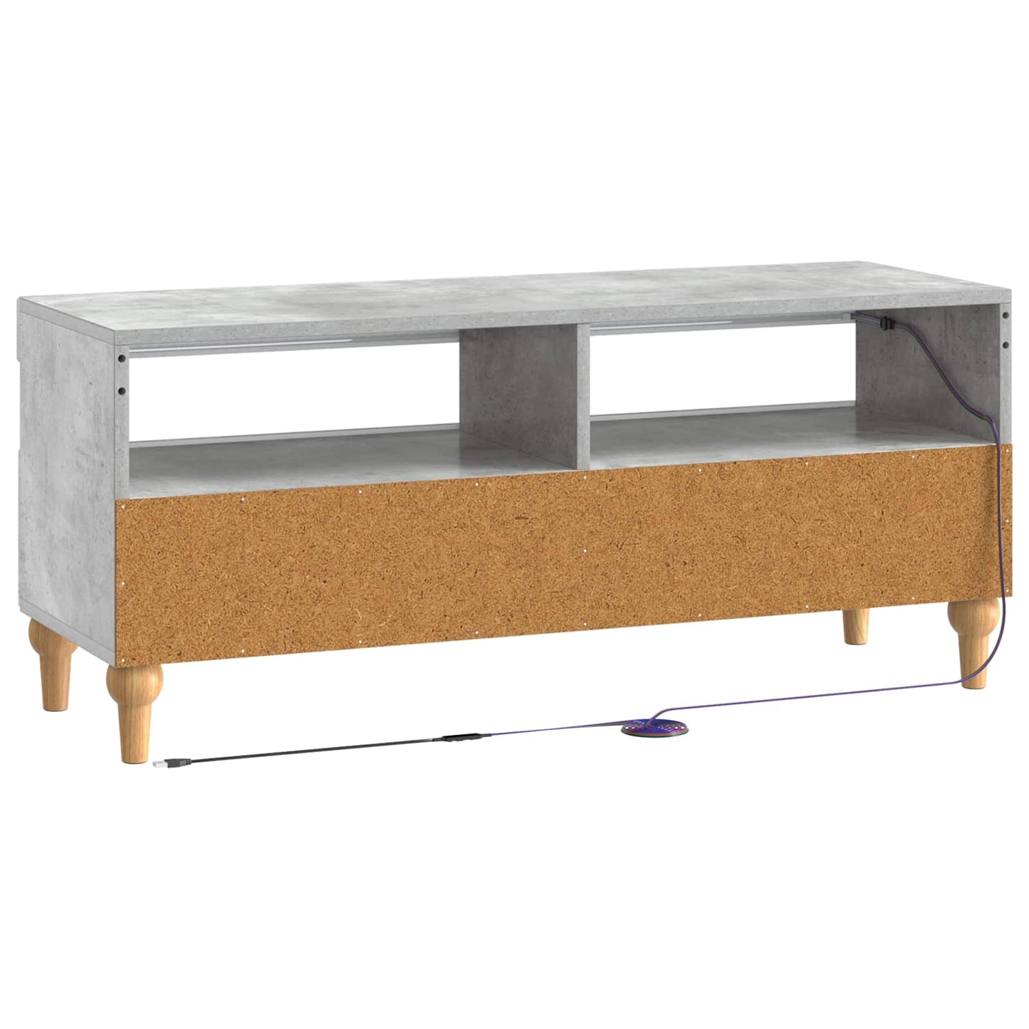 vidaXL LED TV Cabinet Concrete Grey Engineered Wood