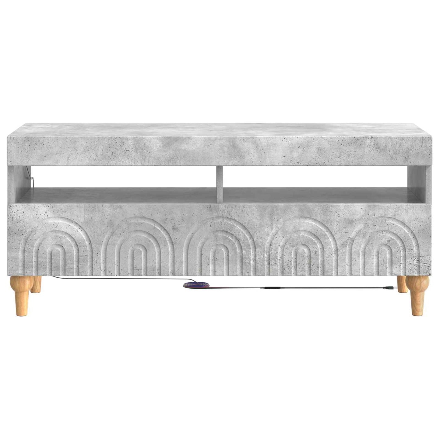 vidaXL LED TV Cabinet Concrete Grey Engineered Wood