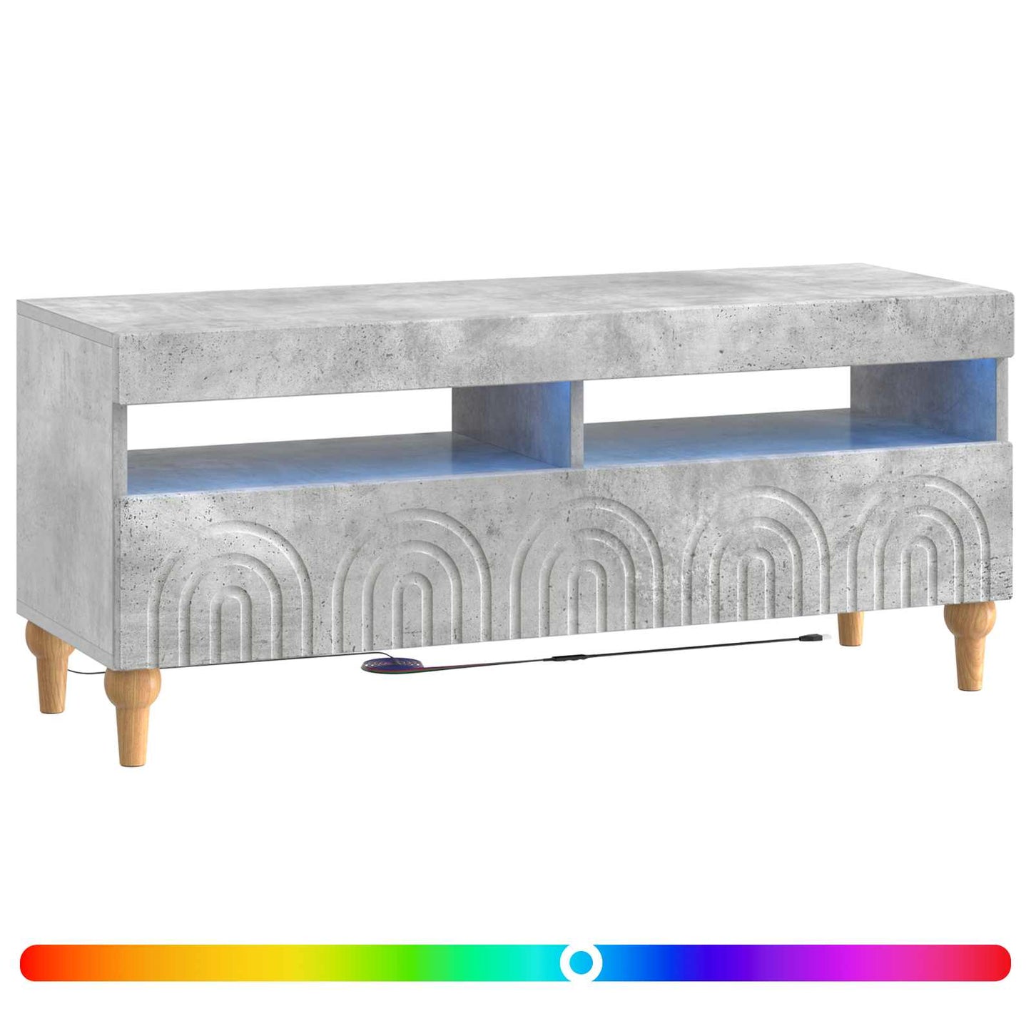 vidaXL LED TV Cabinet Concrete Grey Engineered Wood