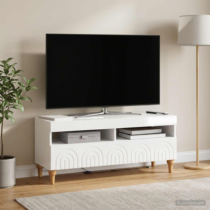 vidaXL LED TV Cabinet High Gloss White Engineered Wood