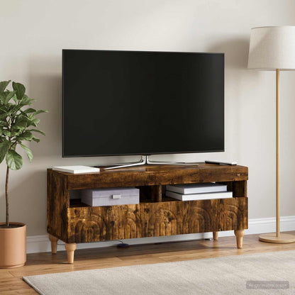 vidaXL LED TV Cabinet Smoked Oak Engineered Wood