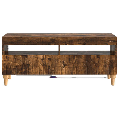 vidaXL LED TV Cabinet Smoked Oak Engineered Wood