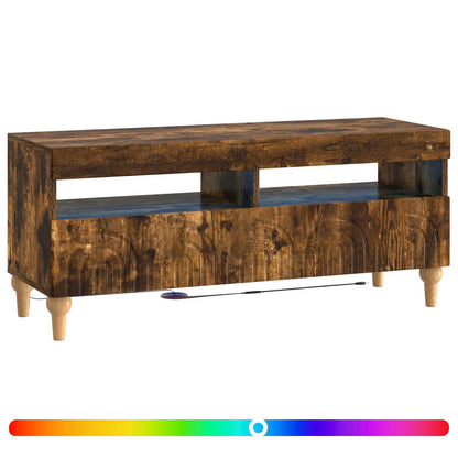 vidaXL LED TV Cabinet Smoked Oak Engineered Wood