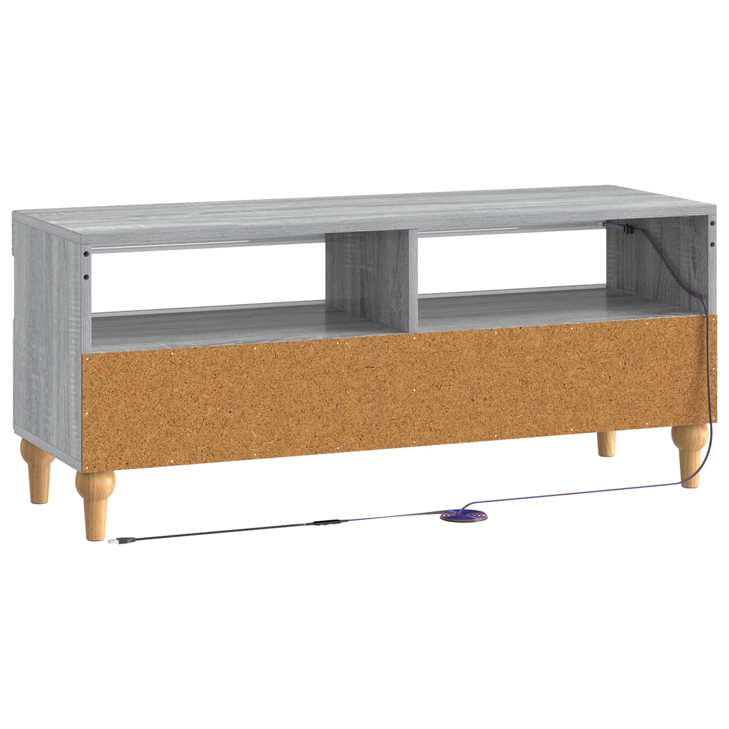 vidaXL LED TV Cabinet Grey Sonoma Engineered Wood