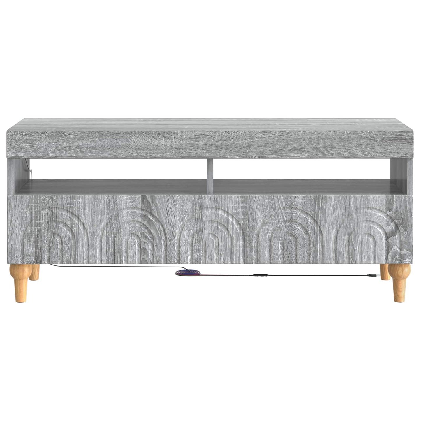vidaXL LED TV Cabinet Grey Sonoma Engineered Wood