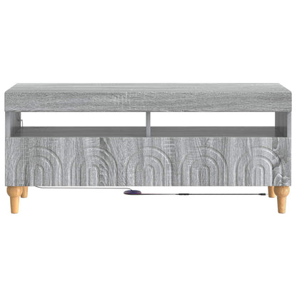 vidaXL LED TV Cabinet Grey Sonoma Engineered Wood