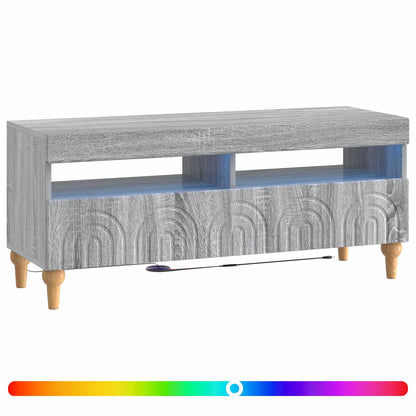vidaXL LED TV Cabinet Grey Sonoma Engineered Wood