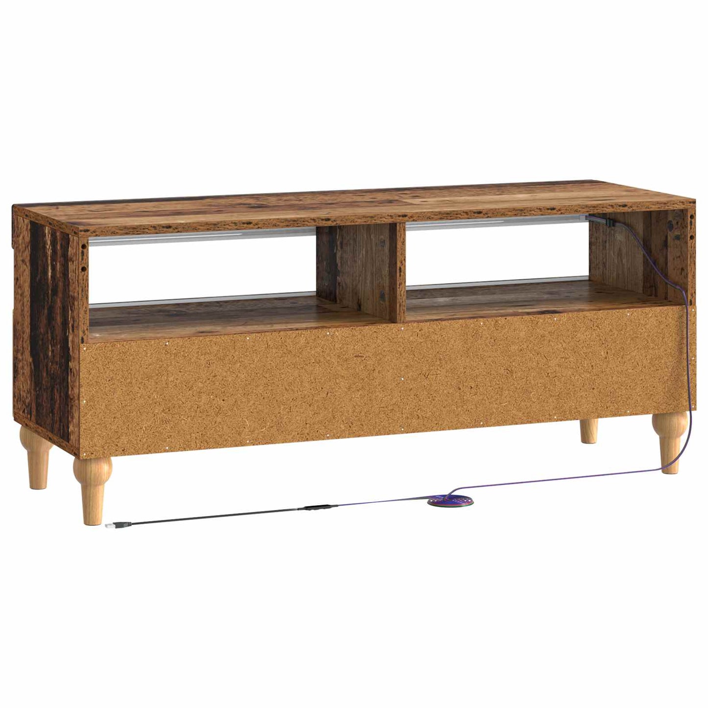 vidaXL LED TV Cabinet Old Wood Engineered Wood