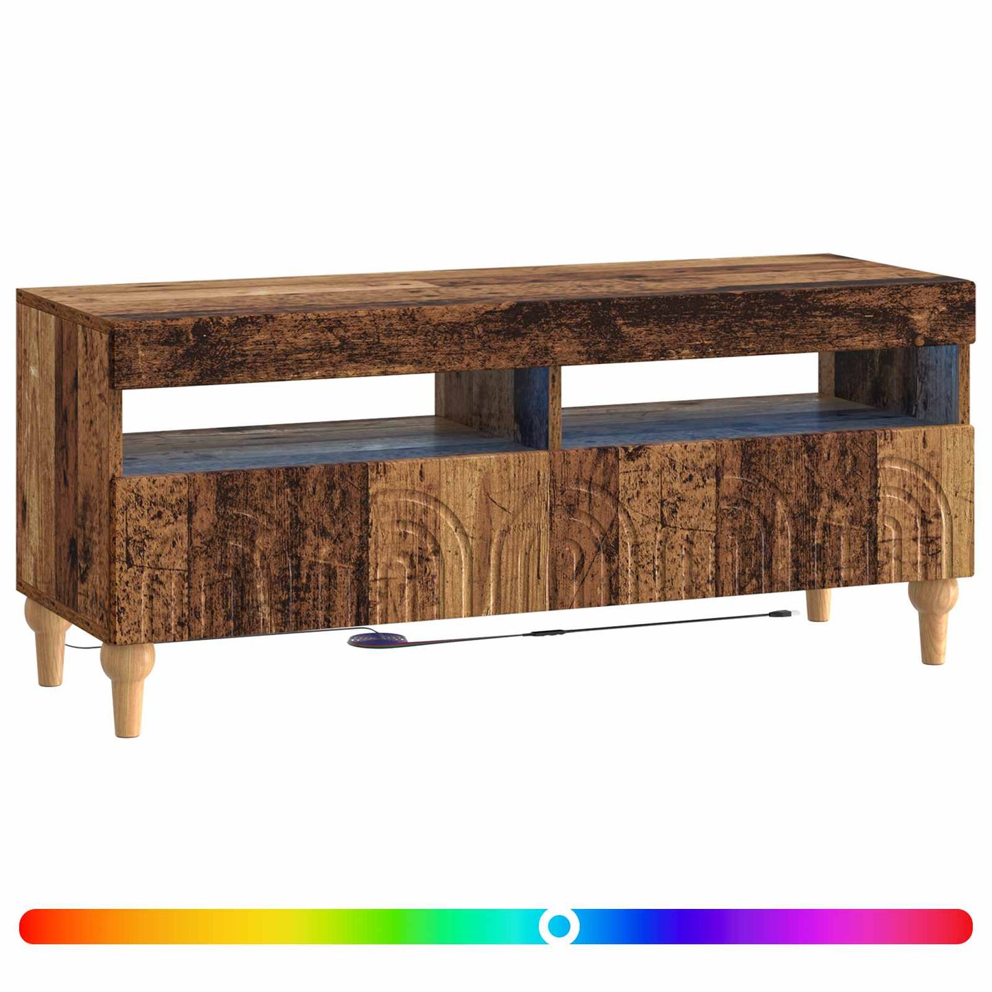 vidaXL LED TV Cabinet Old Wood Engineered Wood