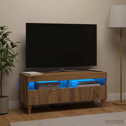 vidaXL LED TV Cabinet Artisan Oak Engineered Wood