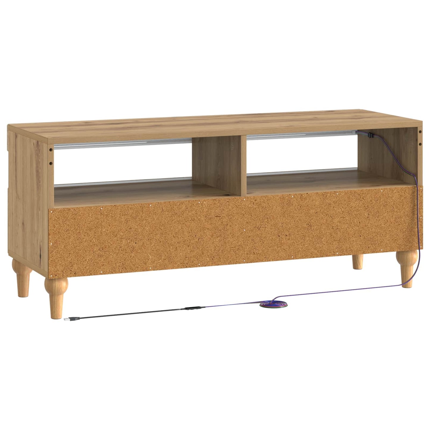 vidaXL LED TV Cabinet Artisan Oak Engineered Wood