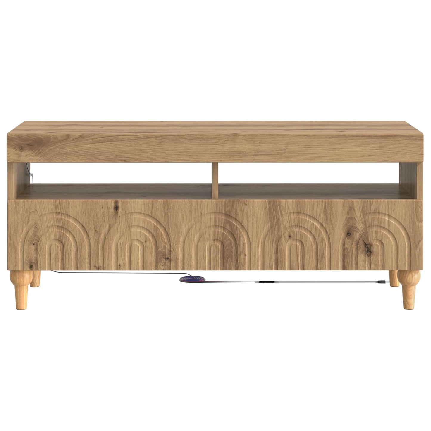 vidaXL LED TV Cabinet Artisan Oak Engineered Wood